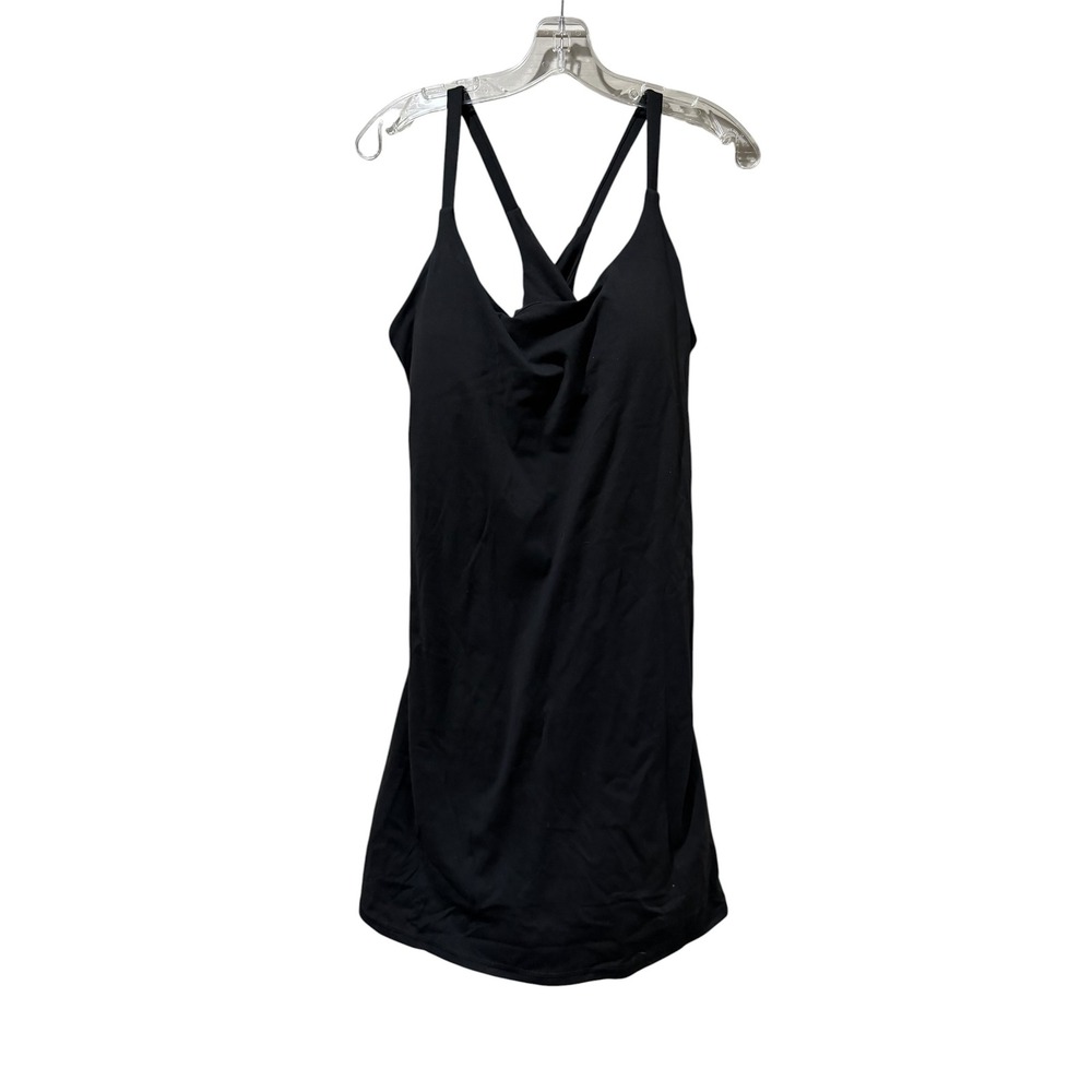 Halara Black Exercise Dress XL V-Neck Crisscross Back Athletic Tennis NWT